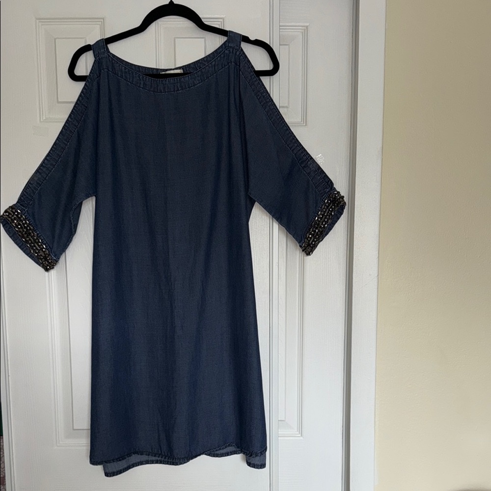 Women's Blue Cold Shoulder Top. Brazilian